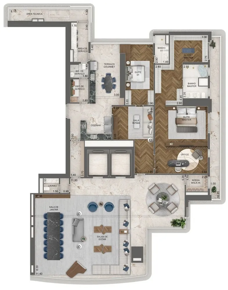Apartamento, 4 quartos, 395 m² - Foto 6