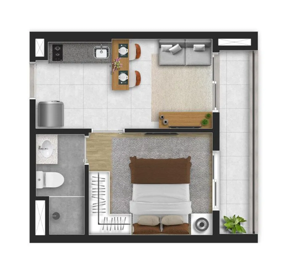 Apartamento, 1 quarto, 25 m² - Foto 2