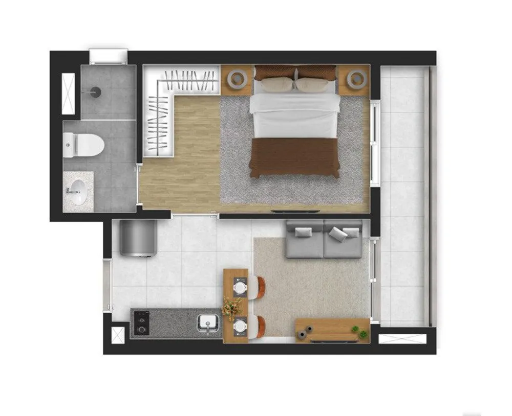 Apartamento, 1 quarto, 25 m² - Foto 3