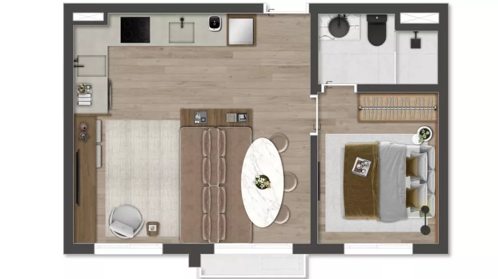 Kitnet-Studio, 30 m² - Foto 3