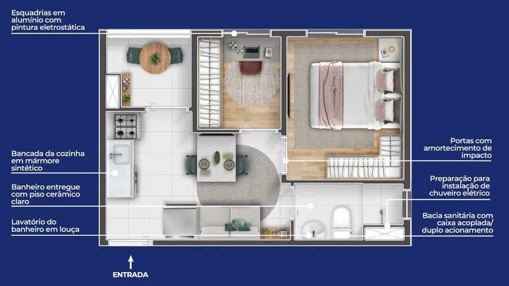 Apartamento, 2 quartos, 46 m² - Foto 5