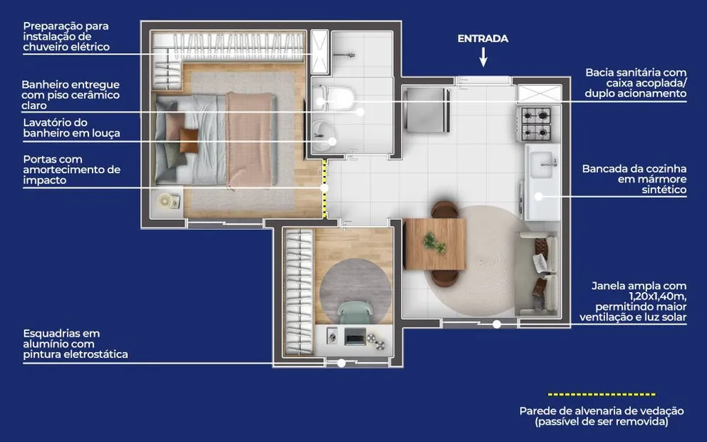 Apartamento, 2 quartos, 46 m² - Foto 11