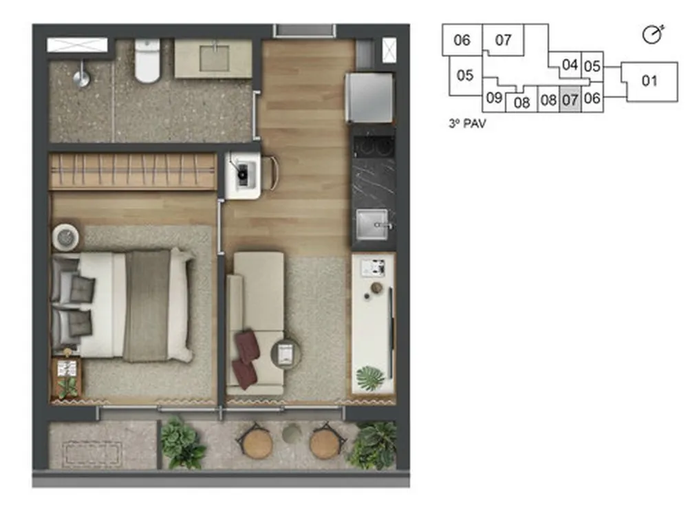 Kitnet-Studio, 42 m² - Foto 4
