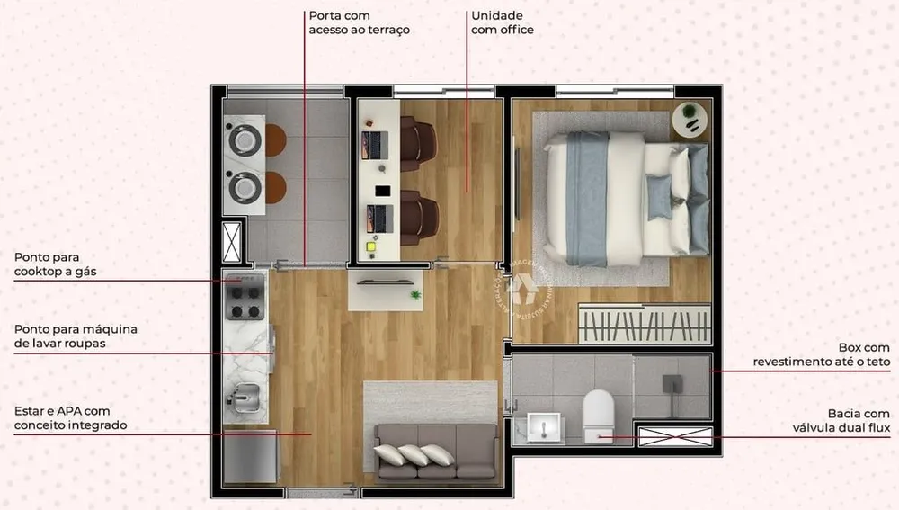 Cobertura, 1 quarto, 67 m² - Foto 12