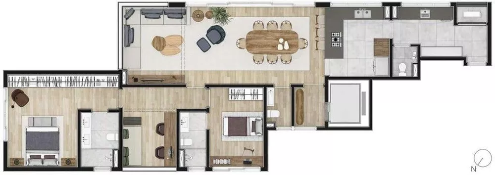 Apartamento à venda com 4 quartos, 438m² - Foto 3