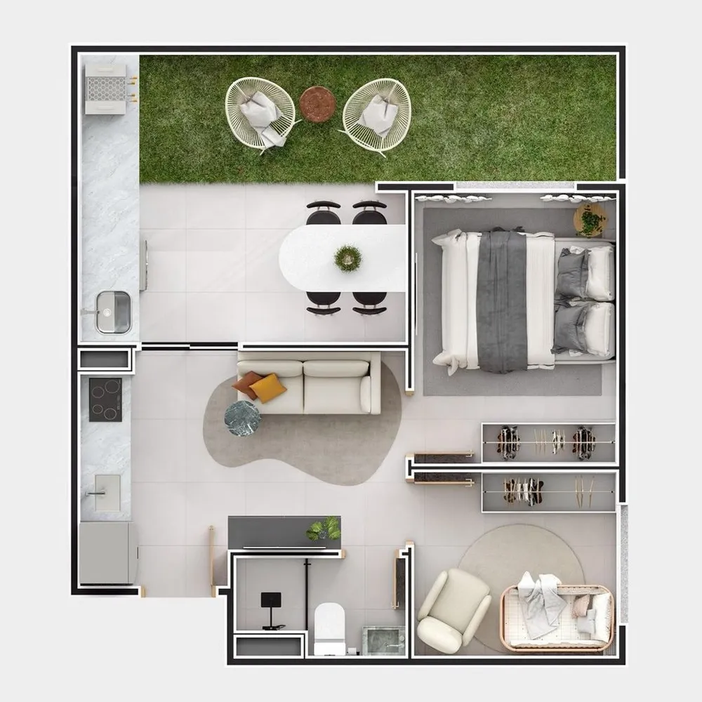 Apartamento, 2 quartos, 35 m² - Foto 1