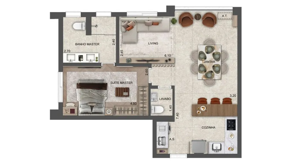 Apartamento, 1 quarto, 42 m² - Foto 9