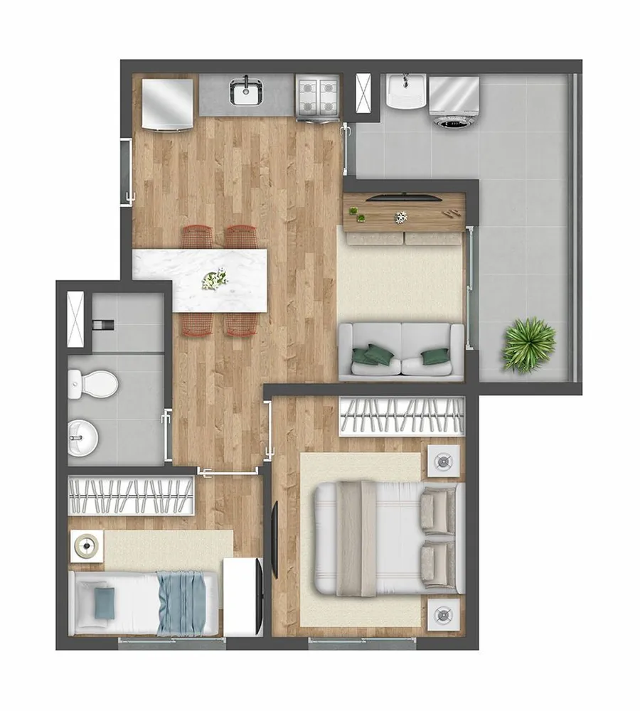 Apartamento, 2 quartos, 36 m² - Foto 8