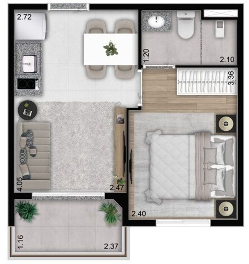 Apartamento, 2 quartos, 40 m² - Foto 22