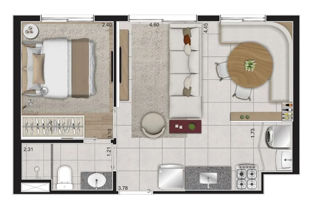 Apartamento, 2 quartos, 34 m² - Foto 12