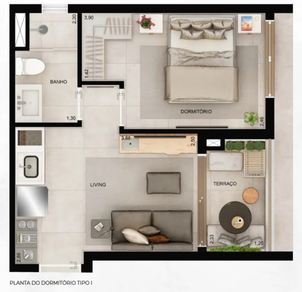 Apartamento, 1 quarto, 30 m² - Foto 11