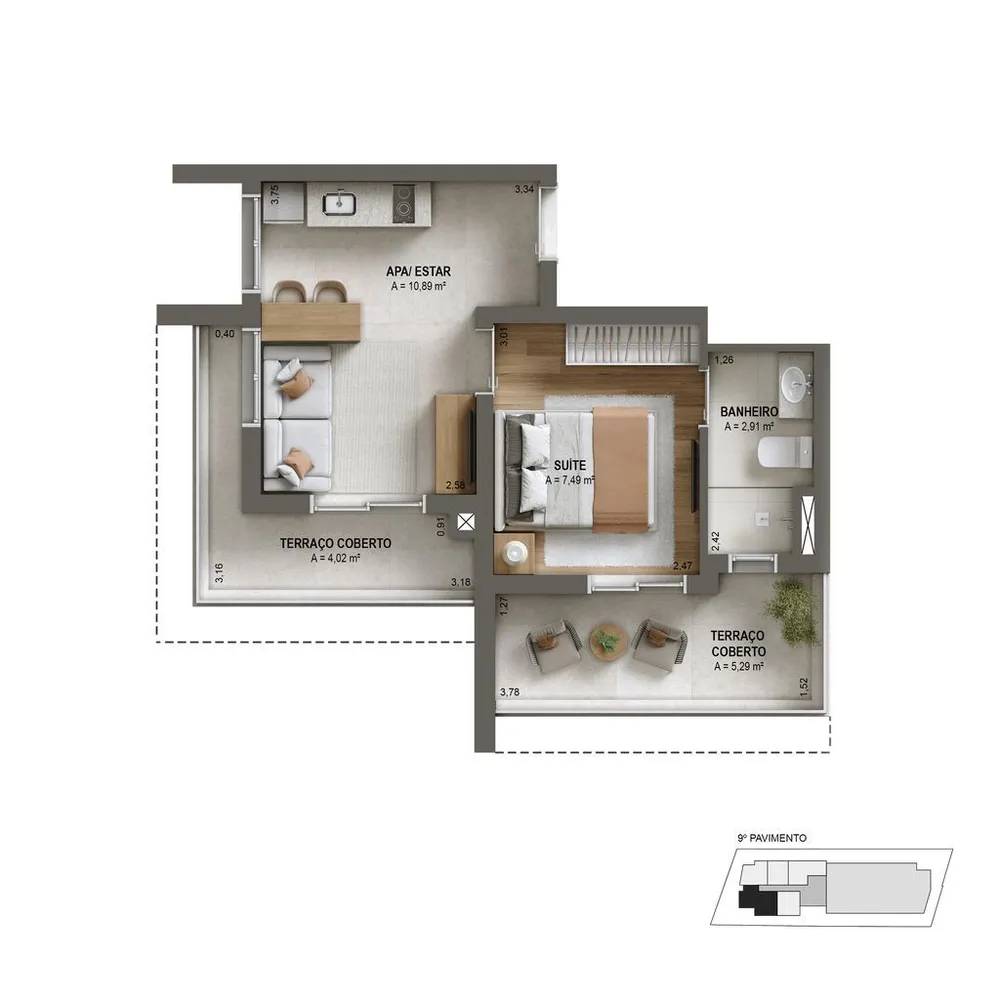 Apartamento, 1 quarto, 45 m² - Foto 5