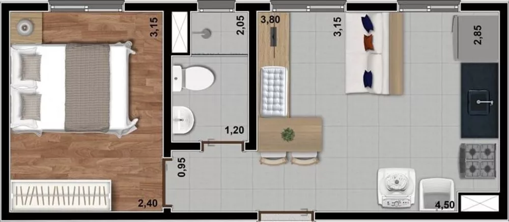 Apartamento, 2 quartos, 32 m² - Foto 2
