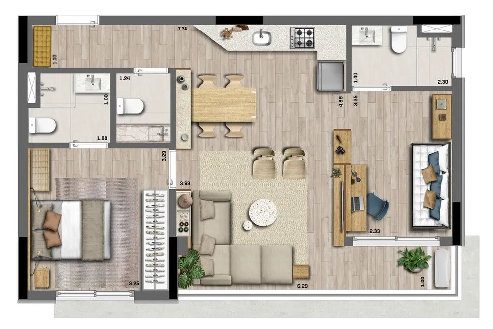 Apartamento, 1 quarto, 82 m² - Foto 9