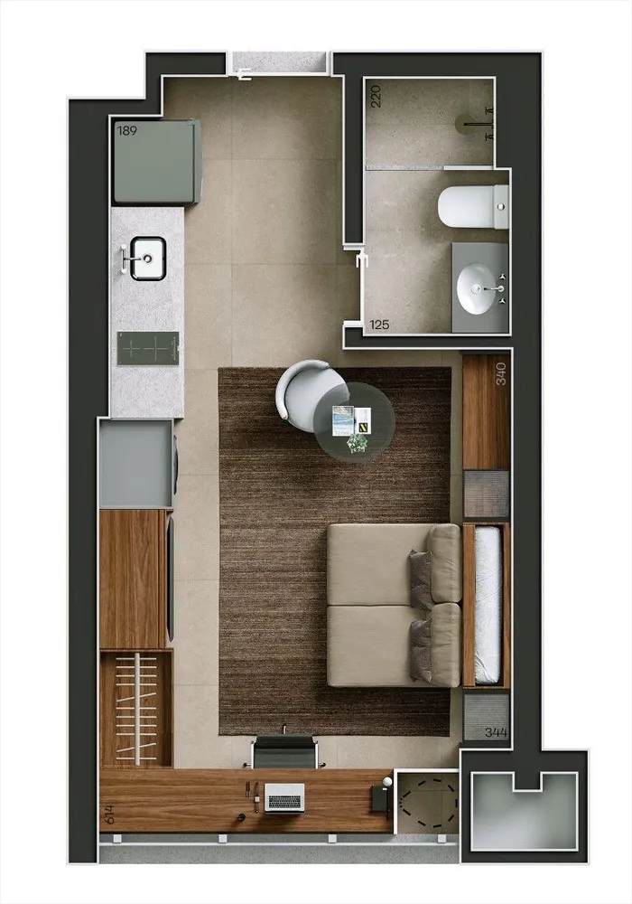 Apartamento, 1 quarto, 44 m² - Foto 11