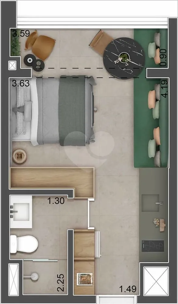 Kitnet-Studio, 35 m² - Foto 10