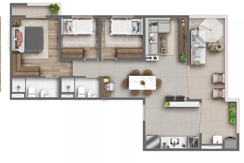 Cobertura, 3 quartos, 80 m² - Foto 1