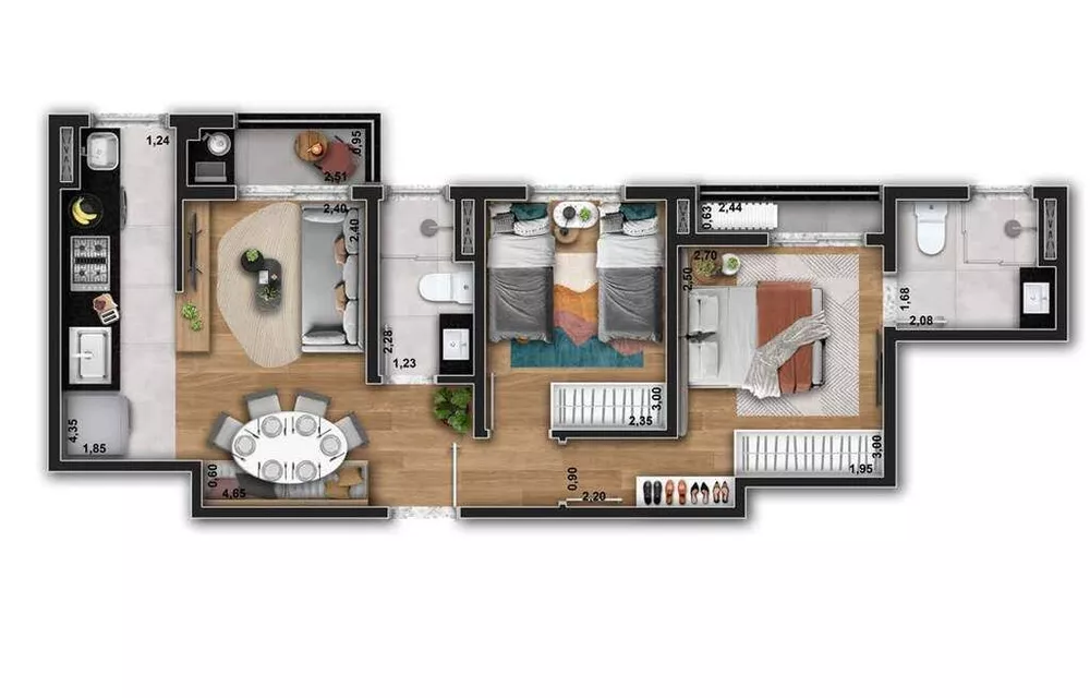 Apartamento, 3 quartos, 100 m² - Foto 5