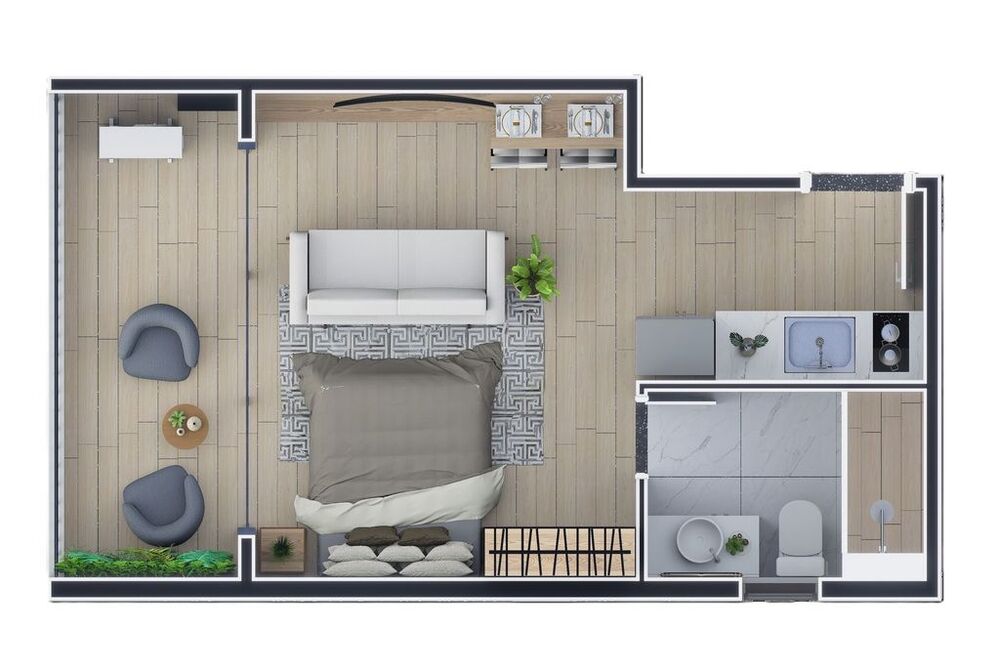 Kitnet-Studio, 24 m² - Foto 4