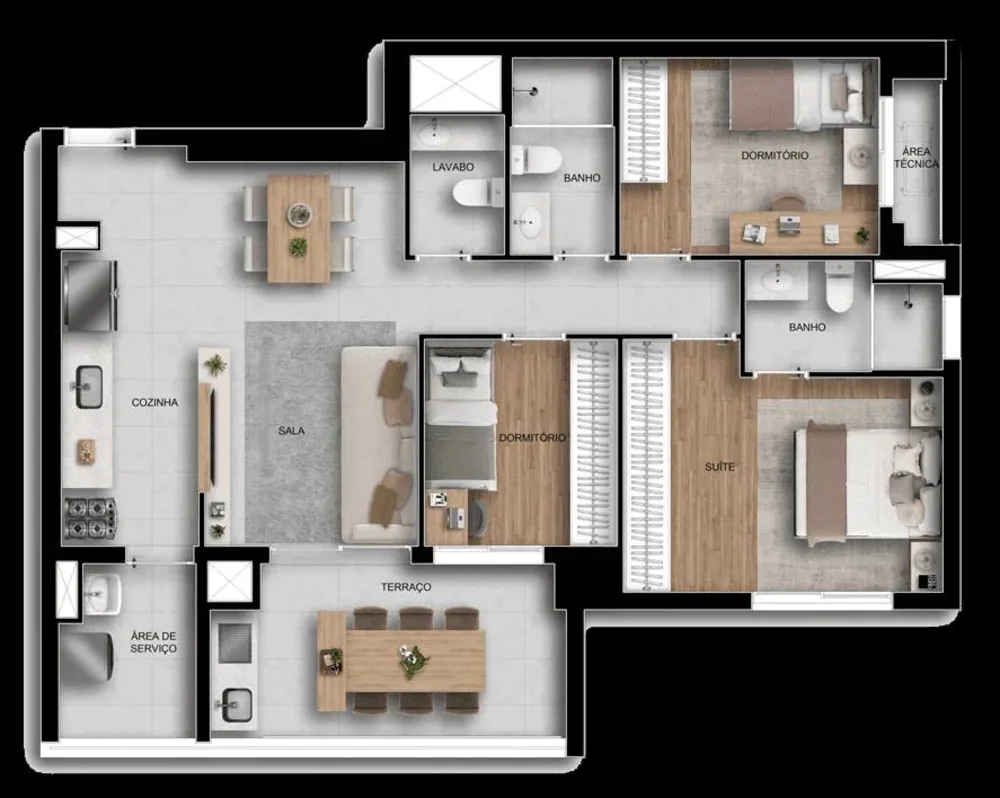 Apartamento, 3 quartos, 90 m² - Foto 7