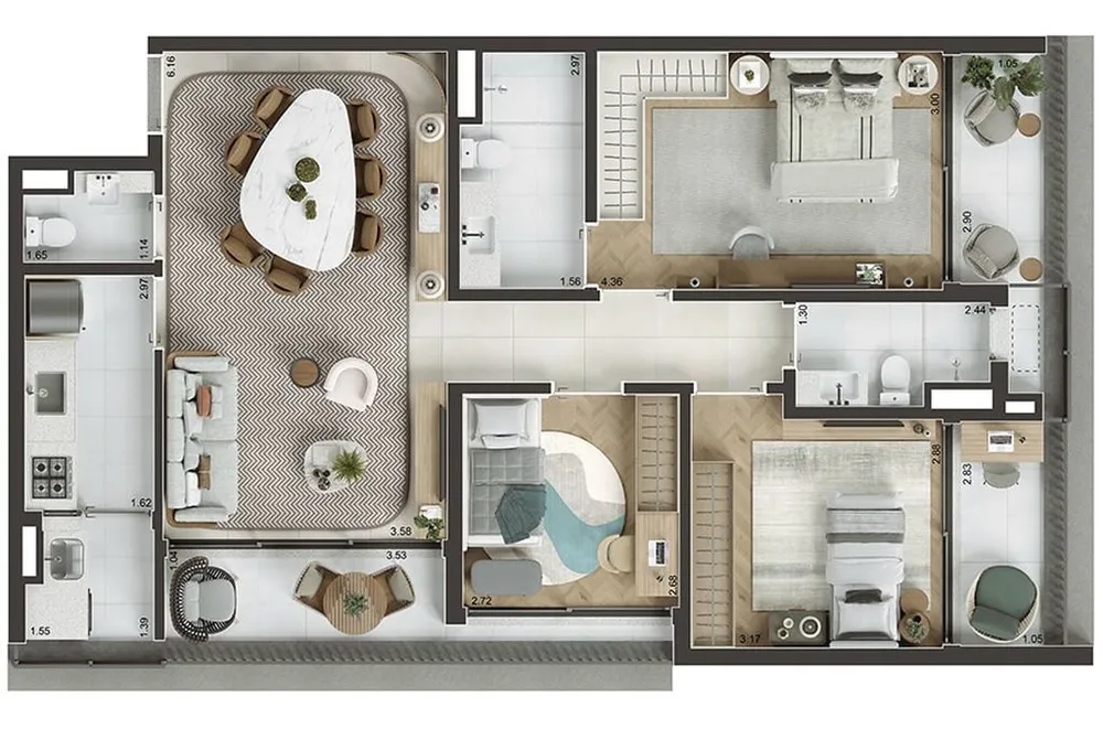 Apartamento, 1 quarto, 46 m² - Foto 11