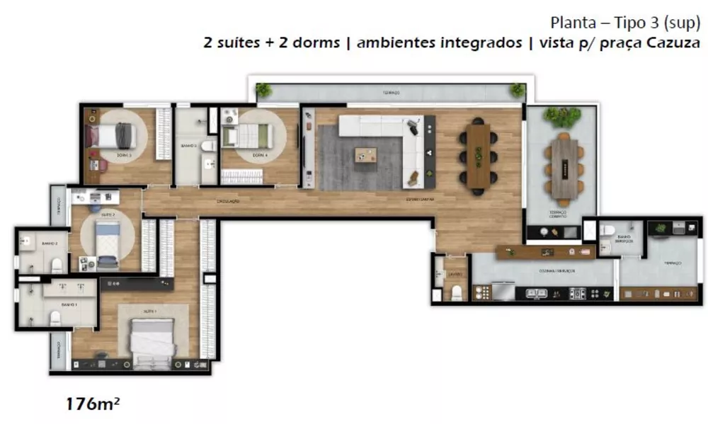 Apartamento à venda com 3 quartos, 128m² - Foto 4