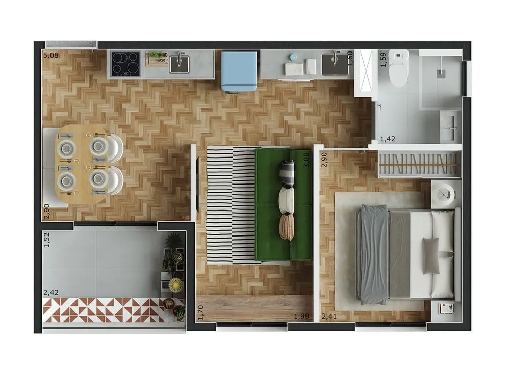 Kitnet-Studio, 24 m² - Foto 10