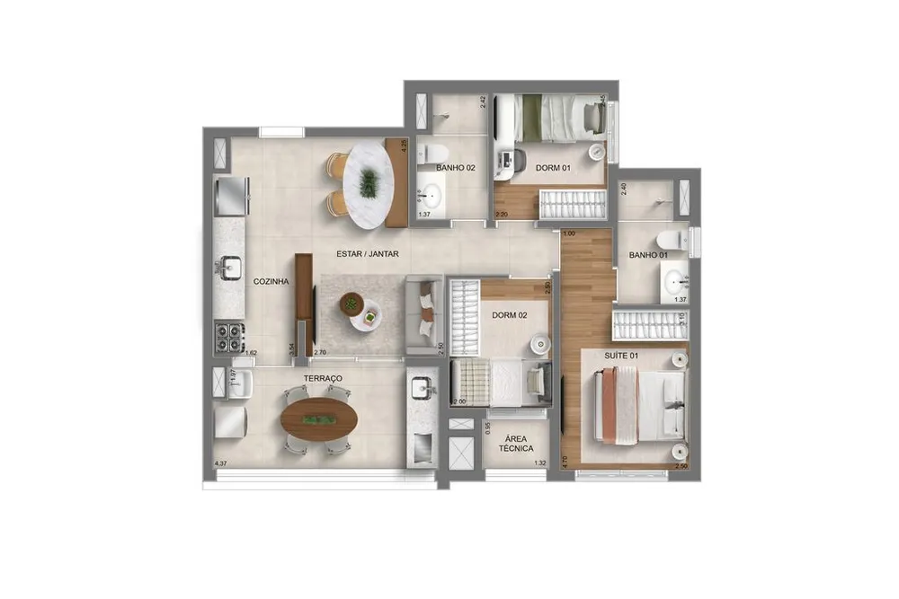Apartamento, 2 quartos, 40 m² - Foto 11