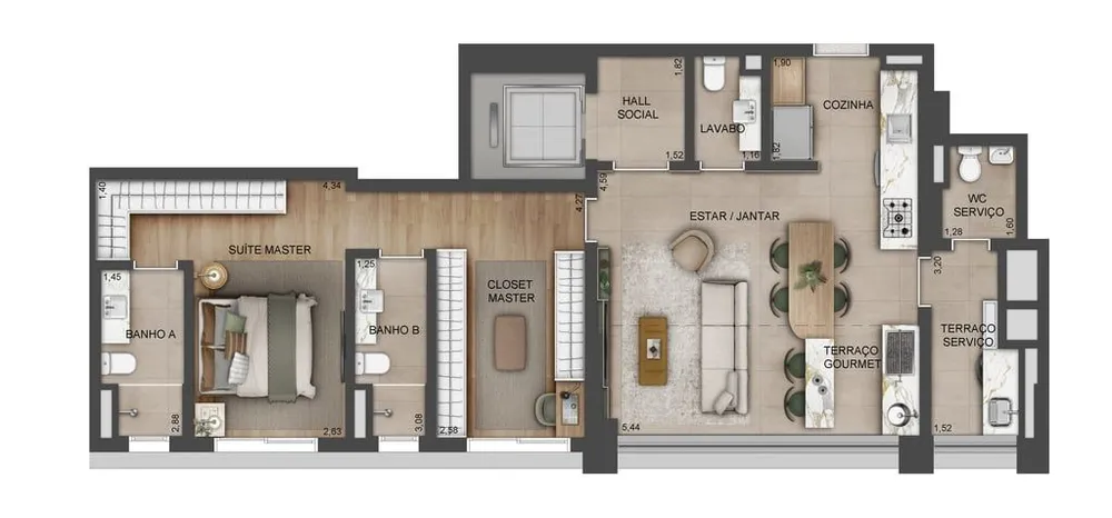 Apartamento, 2 quartos, 98 m² - Foto 11