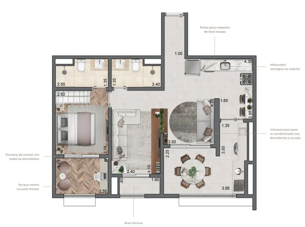 Apartamento, 2 quartos, 77 m² - Foto 12