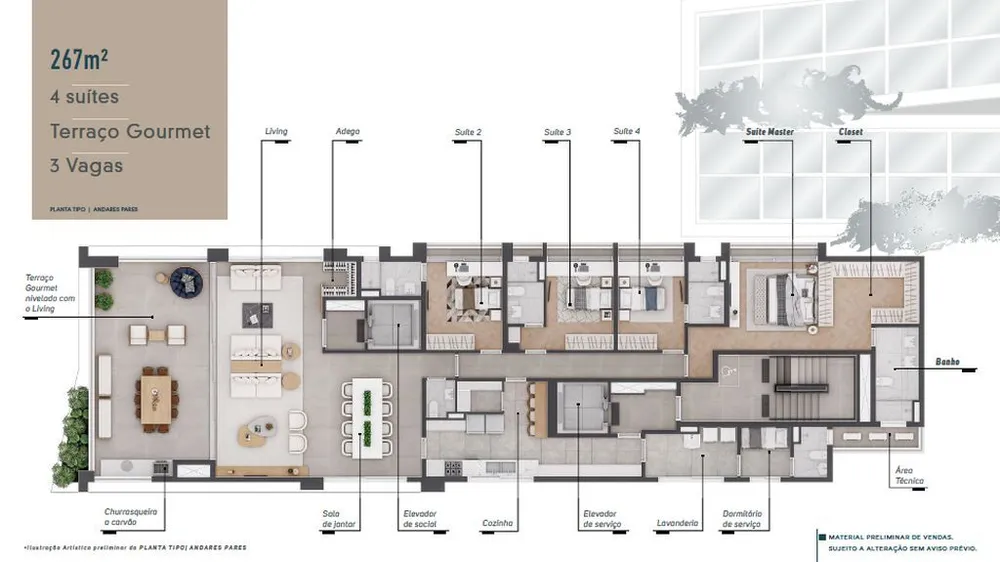 Apartamento, 4 quartos, 433 m² - Foto 5