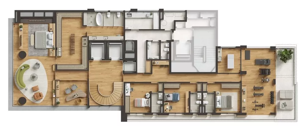 Apartamento à venda com 4 quartos, 362m² - Foto 7