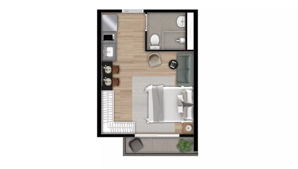 Kitnet-Studio, 30 m² - Foto 28