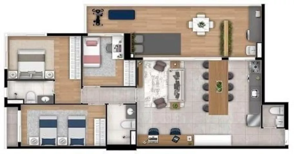 Apartamento à venda com 3 quartos, 123m² - Foto 2