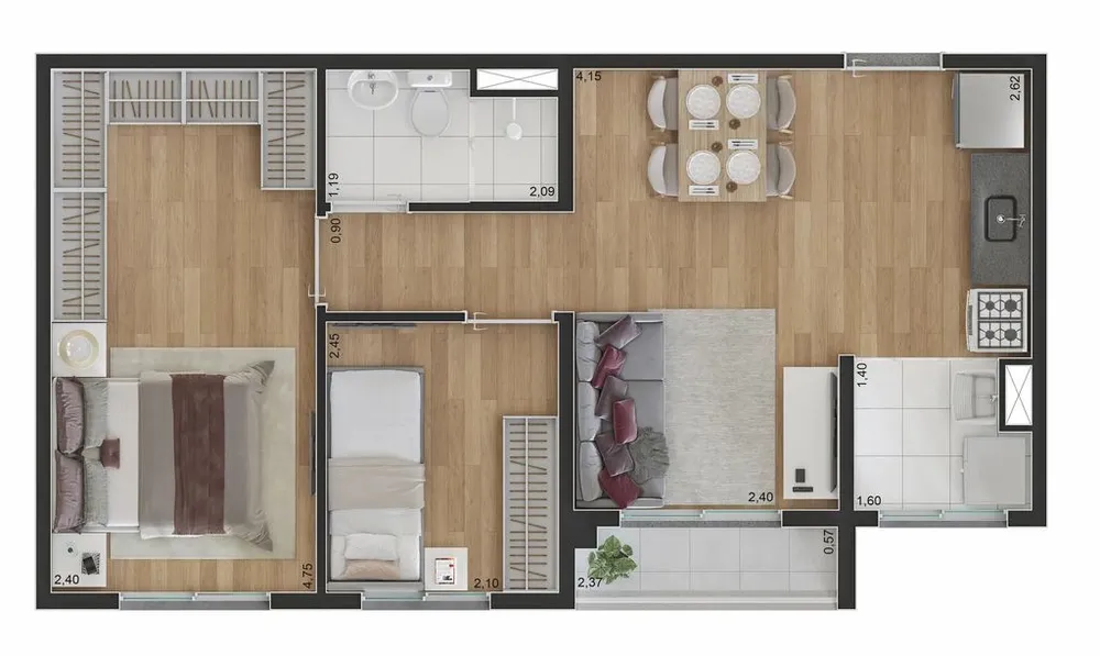 Apartamento, 2 quartos, 37 m² - Foto 8