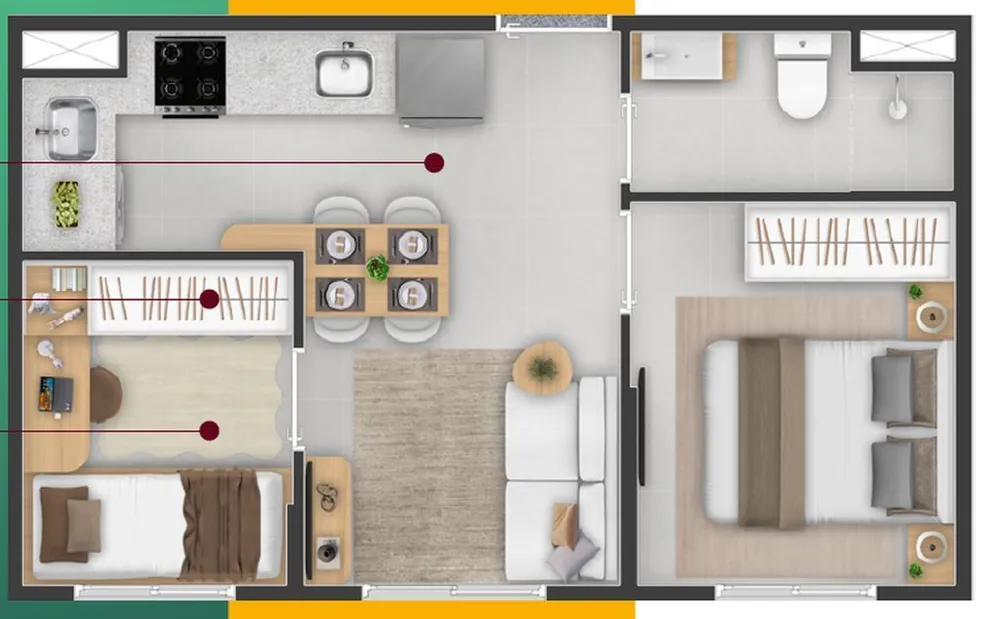 Apartamento, 1 quarto, 24 m² - Foto 1