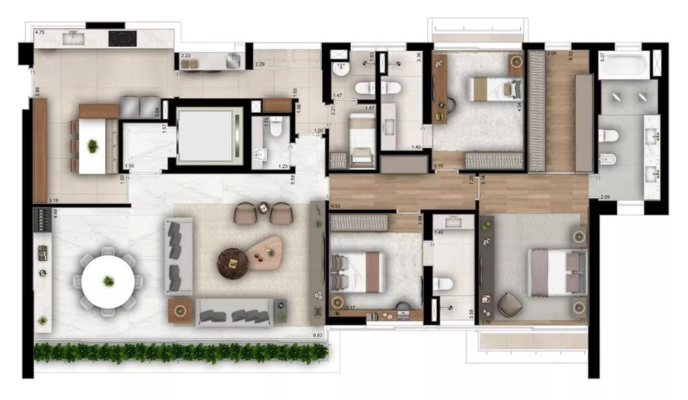 Apartamento, 3 quartos, 244 m² - Foto 5