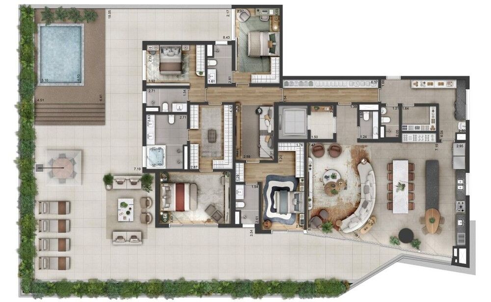 Apartamento, 4 quartos, 340 m² - Foto 2