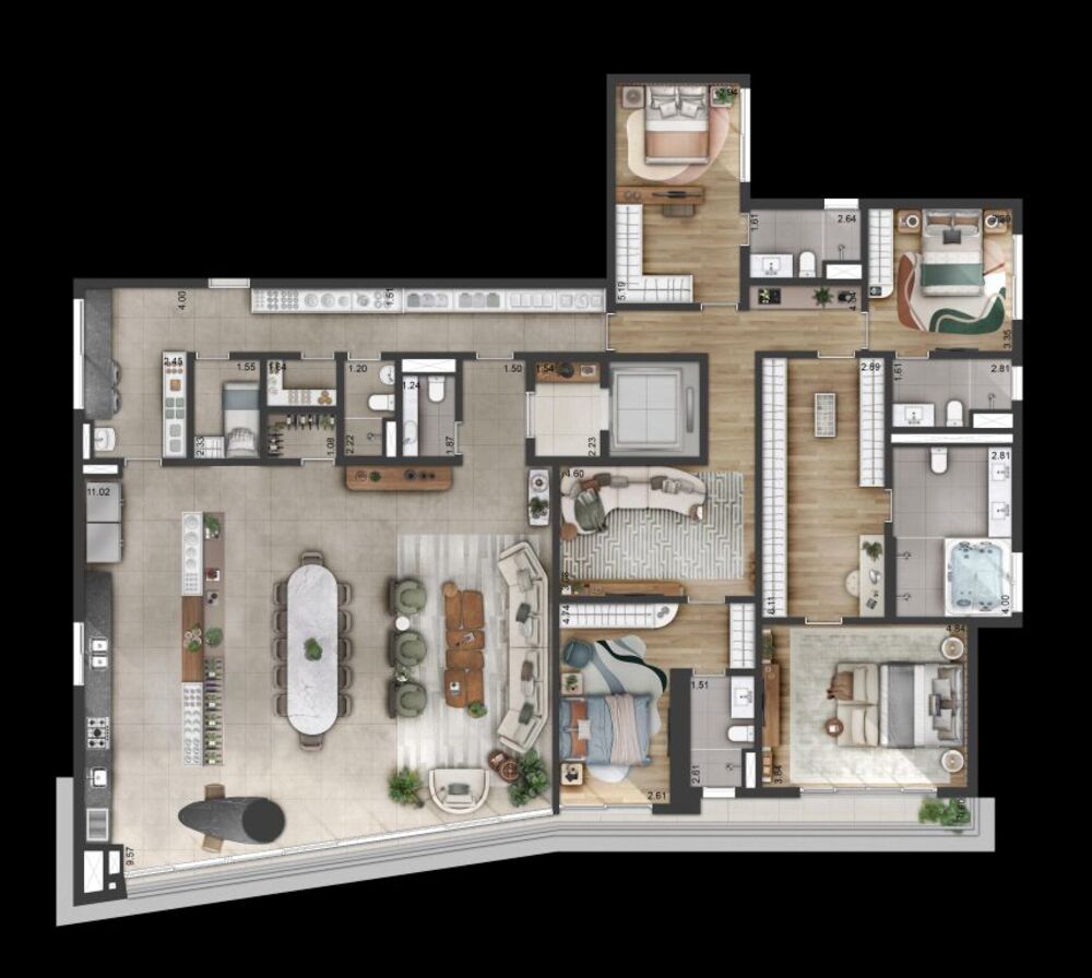 Apartamento, 4 quartos, 340 m² - Foto 1