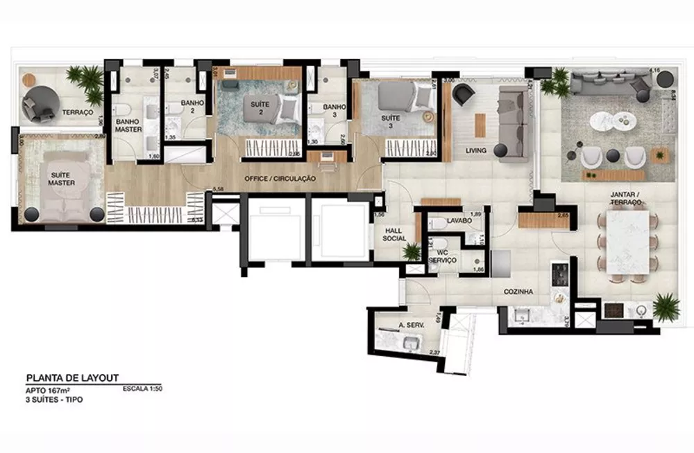 Apartamento, 3 quartos, 167 m² - Foto 16