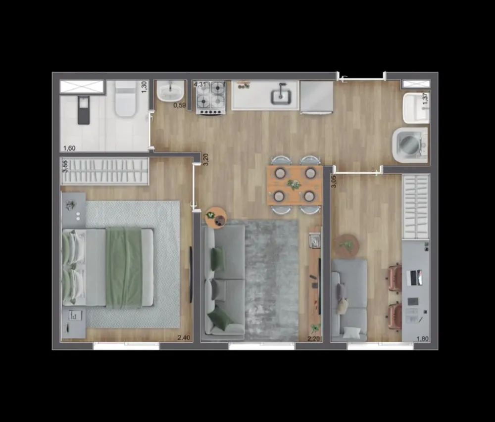 Apartamento, 2 quartos, 34 m² - Foto 8