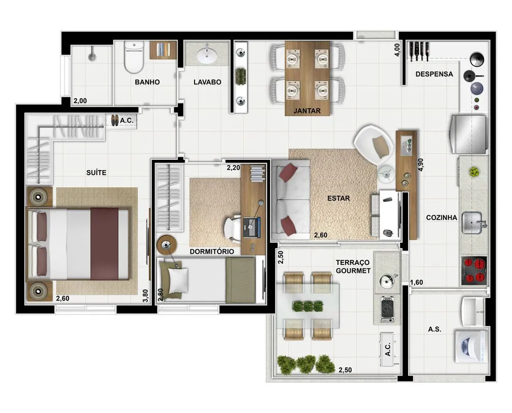 Apartamento, 3 quartos, 58 m² - Foto 10