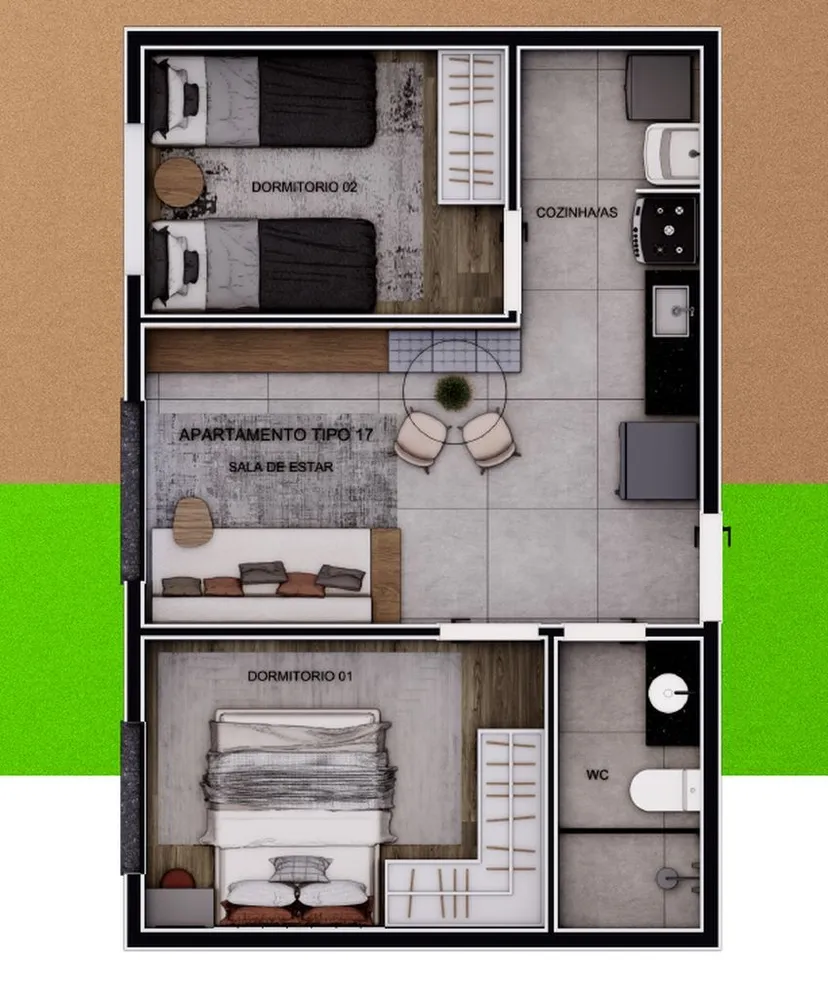 Apartamento, 2 quartos, 36 m² - Foto 5