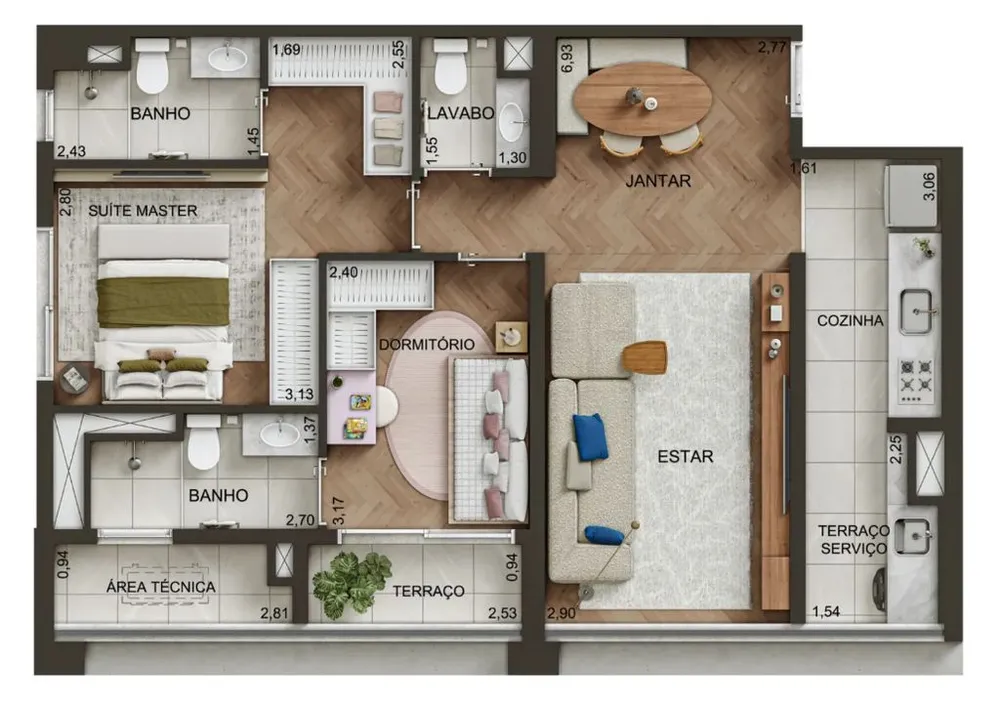Apartamento, 2 quartos, 74 m² - Foto 9
