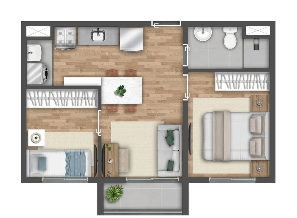 Apartamento, 2 quartos, 37 m² - Foto 12