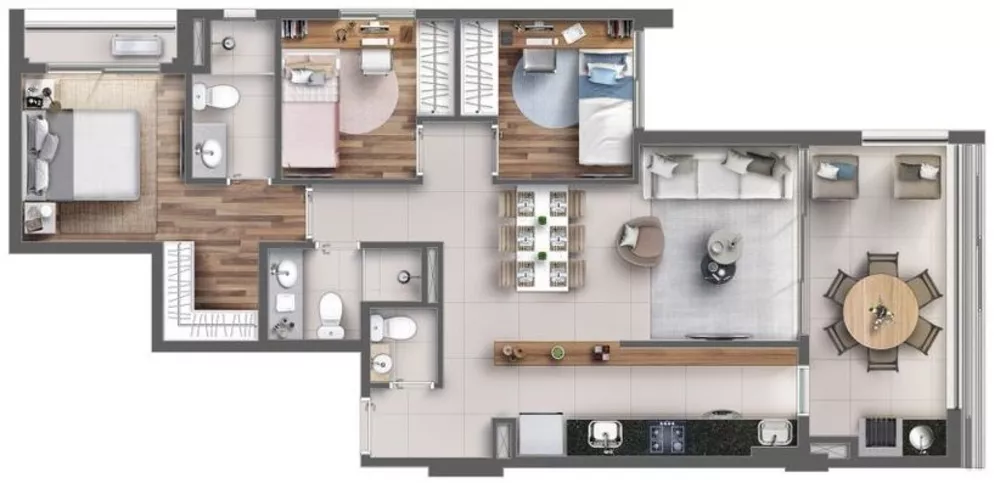 Apartamento à venda com 3 quartos, 87m² - Foto 2