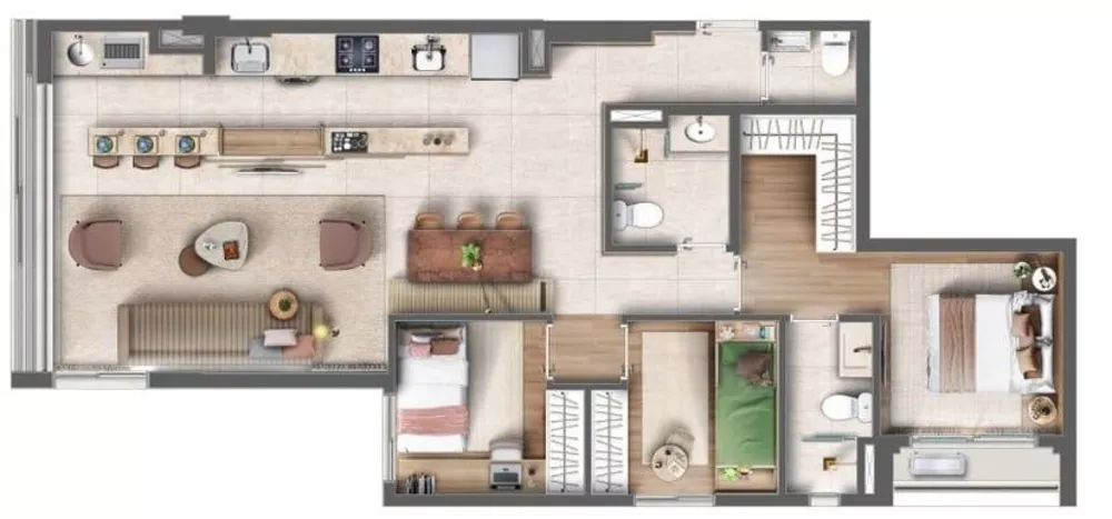 Apartamento à venda com 3 quartos, 87m² - Foto 3