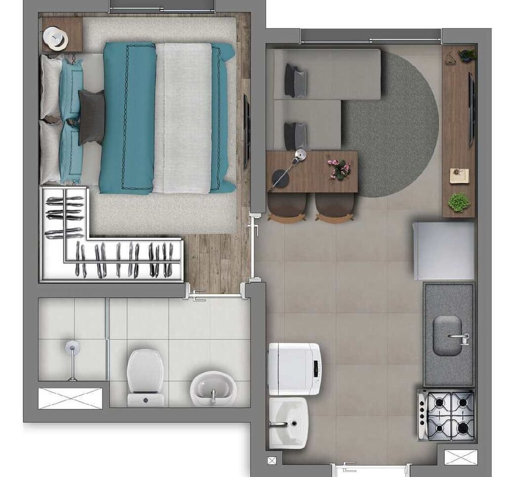 Apartamento, 2 quartos, 31 m² - Foto 2
