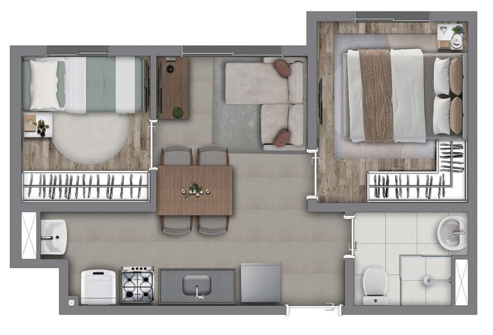 Apartamento, 2 quartos, 31 m² - Foto 3