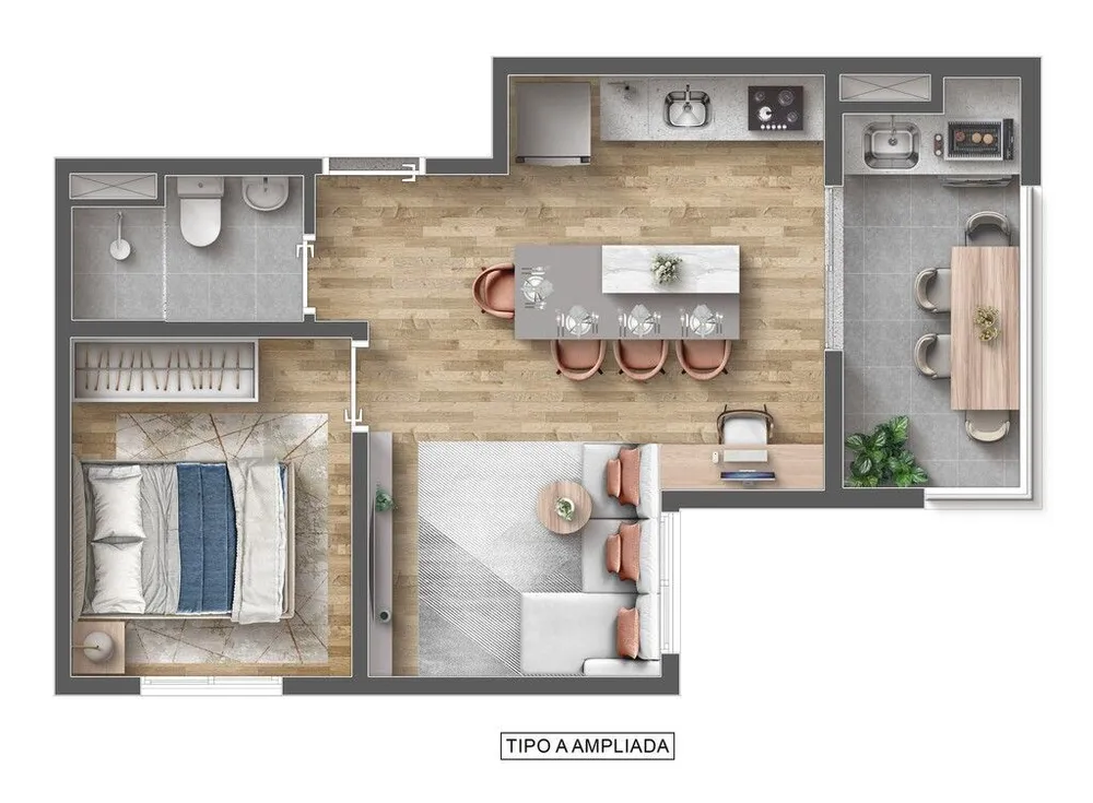 Apartamento, 2 quartos, 37 m² - Foto 6